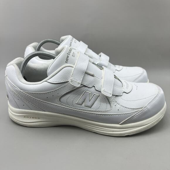 New Balance 577 Walking Sneakers Men Size 12 EE White Hook & Loop Comfort‎ Shoes